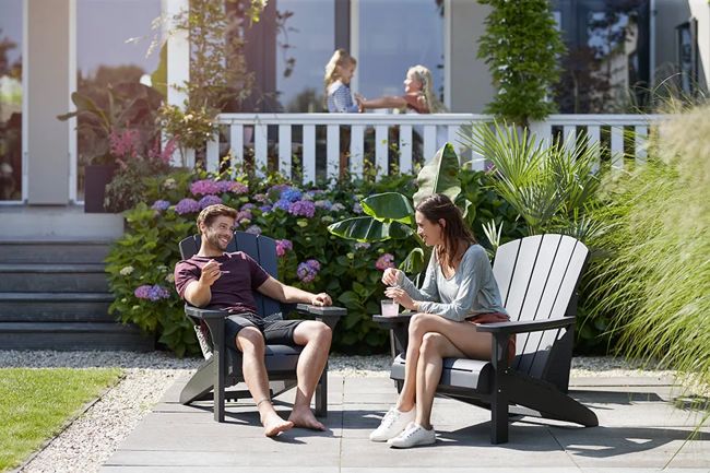 Alpine Adirondack Chair Set - Grey